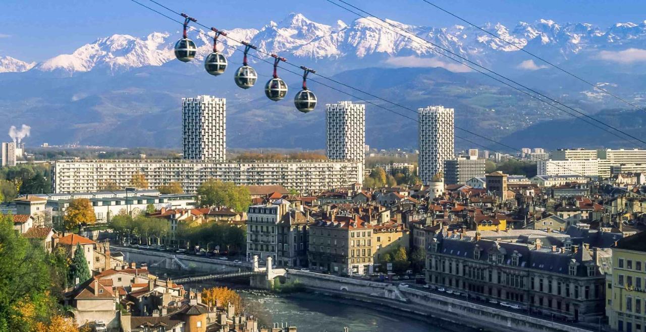 Appartement Logement entier Grenoble avec vue sur la Bastille Extérieur photo